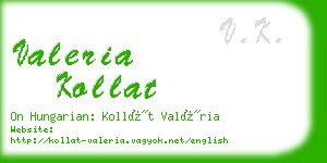 valeria kollat business card